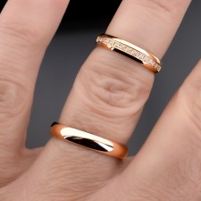 MARSILLE-1 Adet 4.mm Genişlik Mücevher Kalitesinde Parlak Kararmaz Unisex Çelik Alyans Yüzük LM-052/Erkek