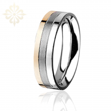 LOS ANGELES-1 Adet 6.40mm Genişlik Taşsız Çelik Alyans Yüzük LM-022/Erkek