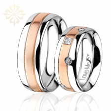 PRAGUE- 2 Adet 7.80mm Genişlik Çelik Alyans Yüzük 3 Renk Seçeneği Mevcuttur LM-024