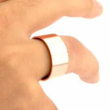 BODRUM-1 Adet 11.mm Genişlik Taşsız Çelik Alyans Yüzük LM-004/Erkek