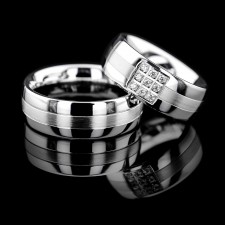 GENEVE-1 Adet 7.80mm Genişlik Taşsız Çelik Alyans Yüzük LM-013/Erkek