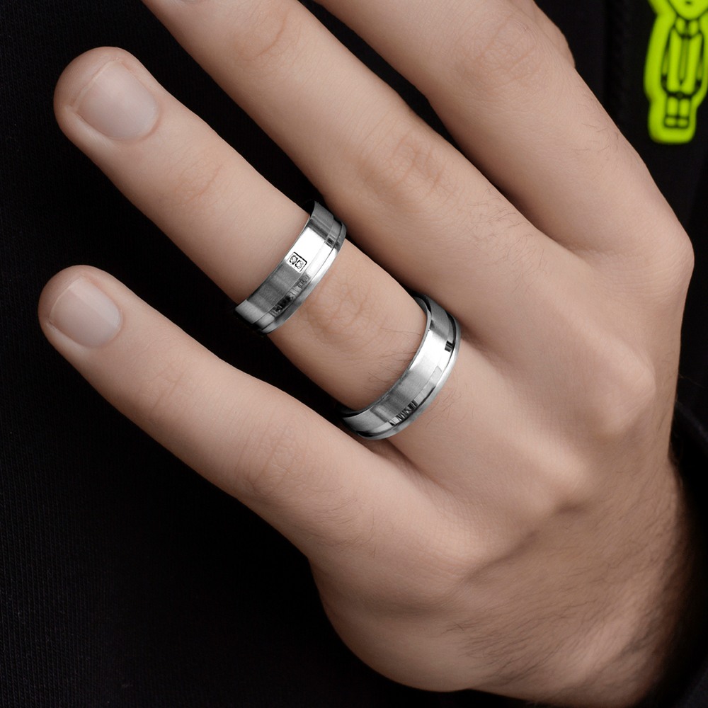 PHUKET 6.80 mm Parlak Kararmaz Çelik Alyans Yüzük | Love Me