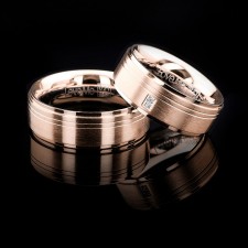 MYKONOS-1 Adet 7.80mm Genişlik Taşsız Çelik Alyans Yüzük LM-021/Erkek