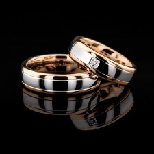 Toronto 6 mm unisex çelik alyans parlak yüzük