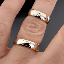 Toronto 6 mm unisex çelik alyans parlak yüzük