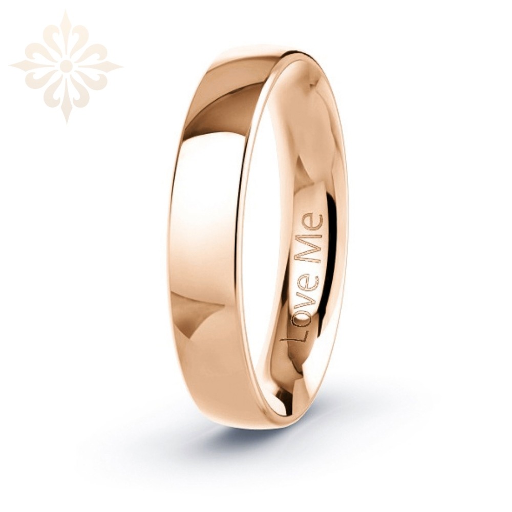 SICILY-1 Adet 4.50.mm Genişlik Mücevher Kalitesinde Parlak Kararmaz Unisex Çelik Alyans Yüzük LM-040/Erkek