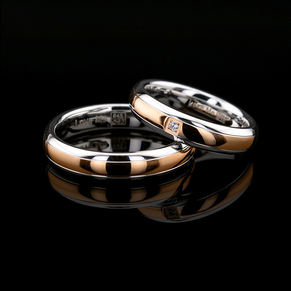 TOKIO-1 Adet 4.50mm Genişlik Mücevher Kalitesinde Parlak Kararmaz Unisex Çelik Alyans Yüzük LM-045/Erkek