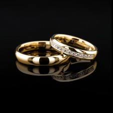 MARSILLE-1 Adet 4.mm Genişlik Mücevher Kalitesinde Parlak Kararmaz Taşlı Kadın Çelik Alyans Yüzük LM-052/Kadın