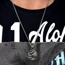 Unisex Gümüş Yılan & Aslan Kolye