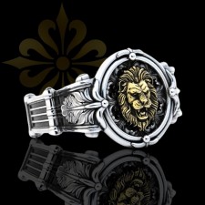 BUSAN – Aslan Motifli Erkek Yüzük | Oksitli Gümüş Yüzük | LMR-415