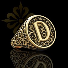 DALLAS – Kişiye Özel Harf Unisex Yüzük | Gümüş Yüzük | LMR-299