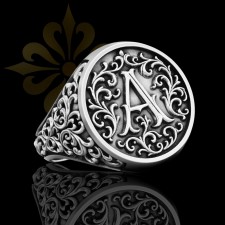 DALLAS – Kişiye Özel Harf Unisex Yüzük | Gümüş Yüzük | LMR-299