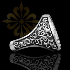 DALLAS – Kişiye Özel Harf Unisex Yüzük | Gümüş Yüzük | LMR-299