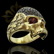 FRESNO – Modern Kurukafa Taşlı Erkek Yüzük | 925 Ayar Gümüş | LMR-436