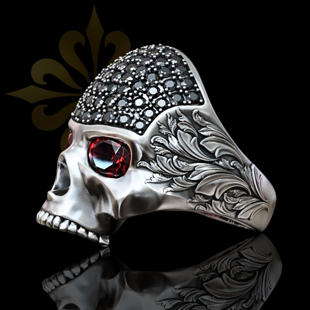 FRESNO – Modern Kurukafa Taşlı Erkek Yüzük | 925 Ayar Gümüş | LMR-436