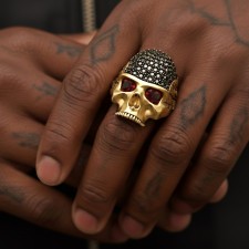 FRESNO – Modern Kurukafa Taşlı Erkek Yüzük | 925 Ayar Gümüş | LMR-436