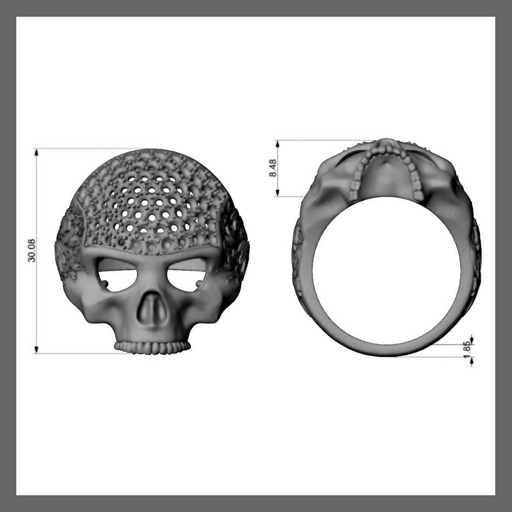 FRESNO – Modern Kurukafa Taşlı Erkek Yüzük | 925 Ayar Gümüş | LMR-436