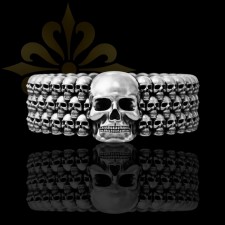 Kuru kafa motifli oksitli gümüş erkek yüzük – Love Me